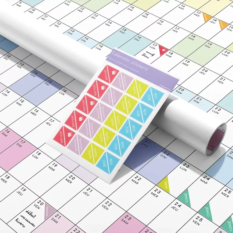 Calendrier Annuel Géant «Bright» – Image 3