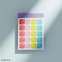 Offrez vous une organisation visuelle et efficace. Avec des autocollants pour marquer anniversaires, vacances, rendez-vous et tâches.