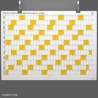 calendrier annuel scolaire mural de bureau 2025