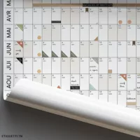calendrier annuel mural de bureau 2024 2025