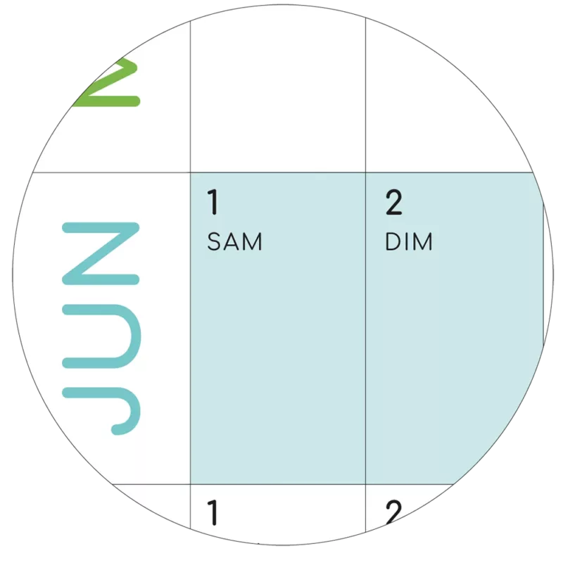 Ce calendrier vous aidera à suivre votre année, à ne pas manquer les dates importantes, à fixer des délais et à revoir toute votre année en un coup d'œil.