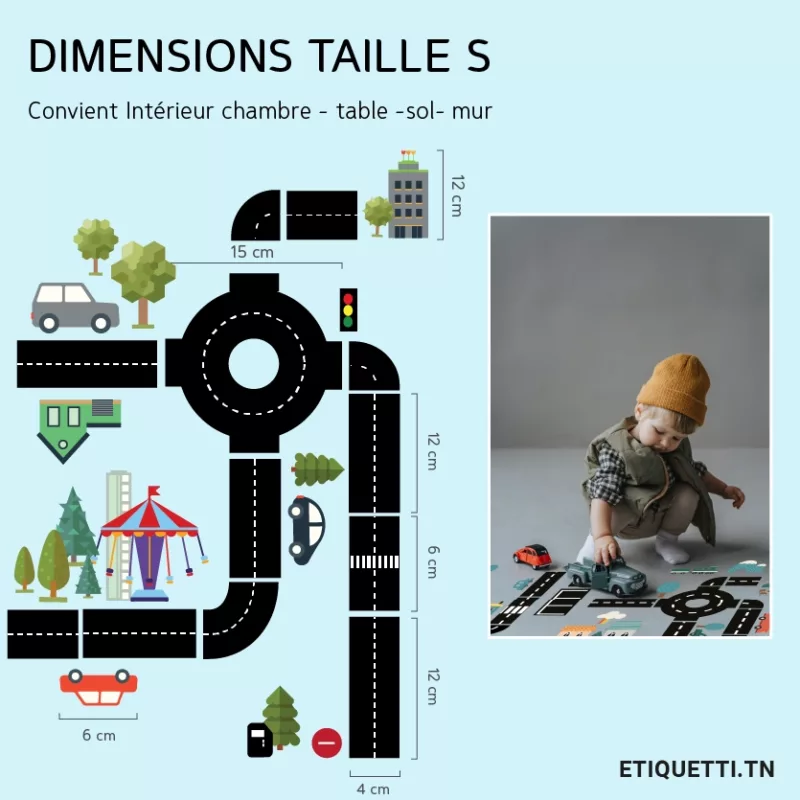 Dimension Standard : convient aux chambres d'enfants- table de jeu