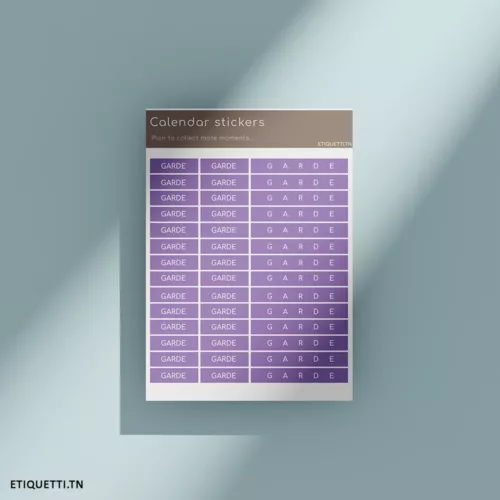 Organisez efficacement le planning des gardes médicales avec nos autocollants dédiés. Idéaux pour marquer les jours de garde à l'hôpital pour médecin- résident- externe- interne- infirmier- biologiste-aide soignant et staff médical