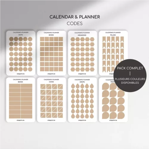 autocollant pour planner calendar et agenda