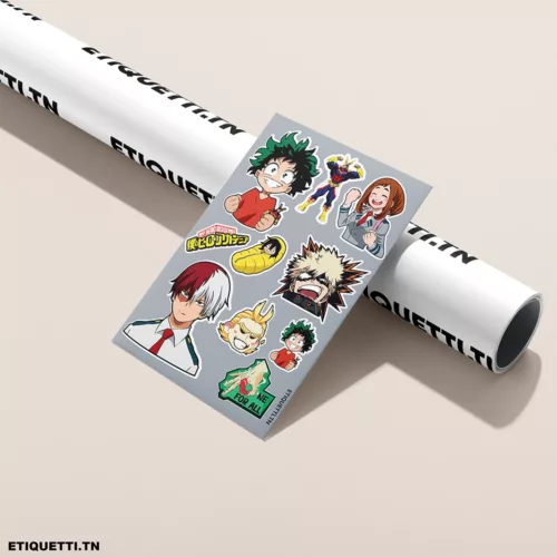 Stickers Shett My Hero Academia autocollant résistant à l'eau