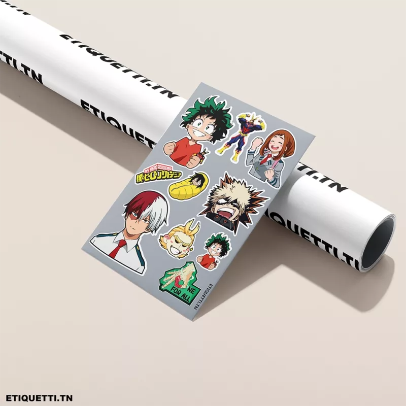 Stickers Shett My Hero Academia autocollant résistant à l'eau