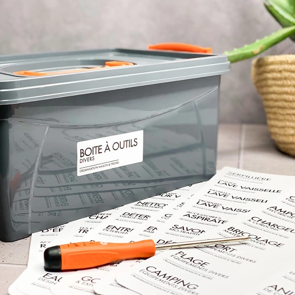 Étiquettes d'organisation Maison