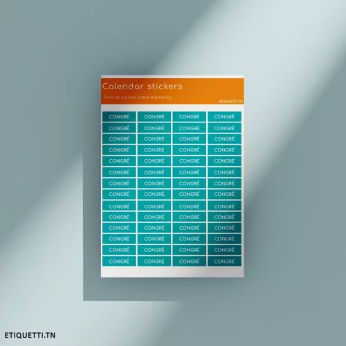 Suivez vos journées de congrès avec ces autocollants conçus pour une gestion claire et efficace de vos événements professionnels
