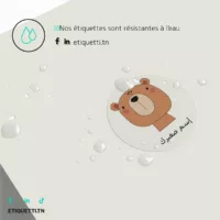 ملصقات مدرسية باسم صغيرك جميلة ومقاومة للماء
