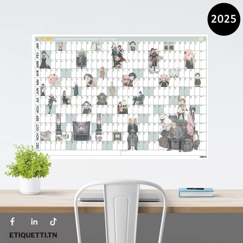 Calendrier 2025 Géant «SpyxFamily -All Characters»