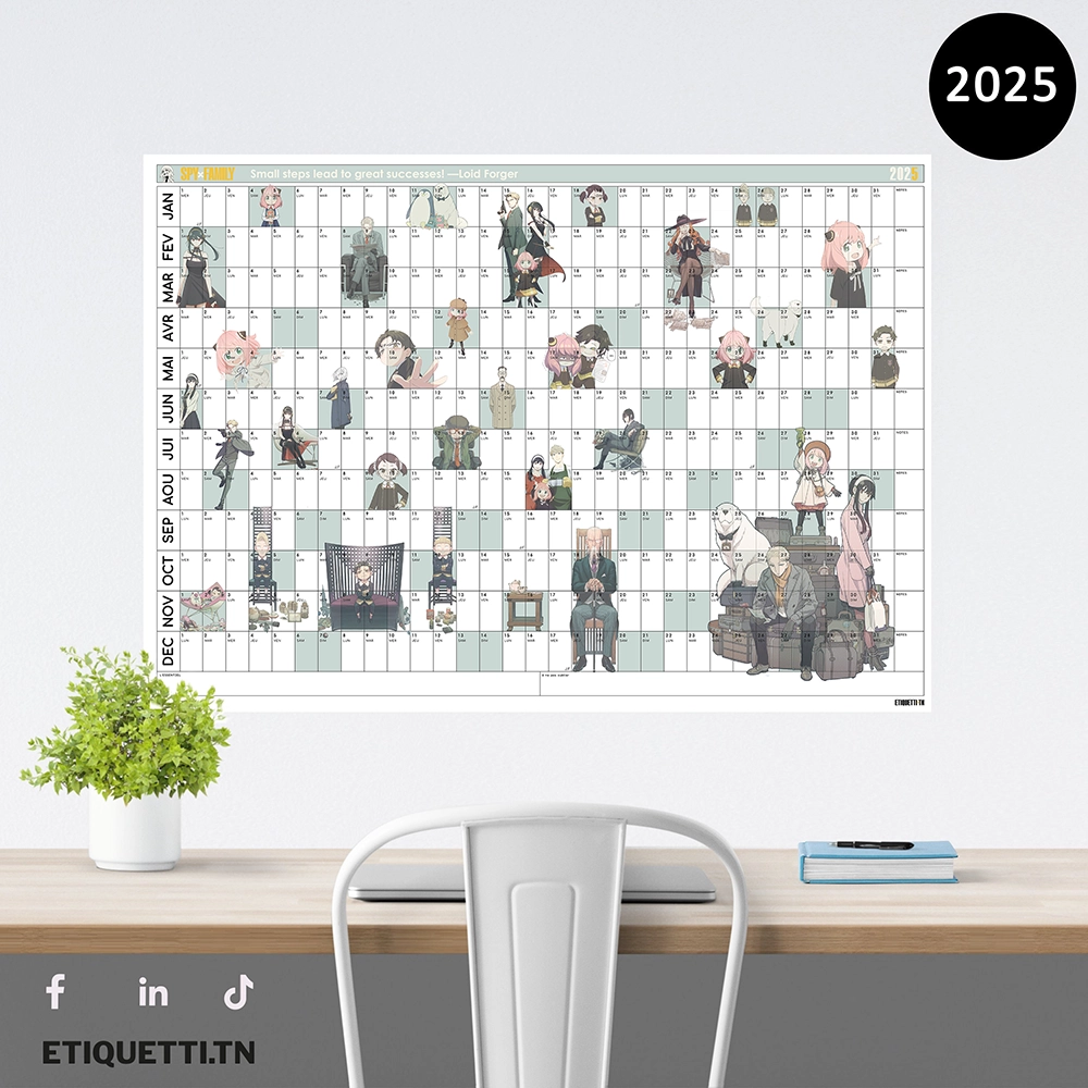 Calendrier 2025 Géant «SpyxFamily -All Characters»