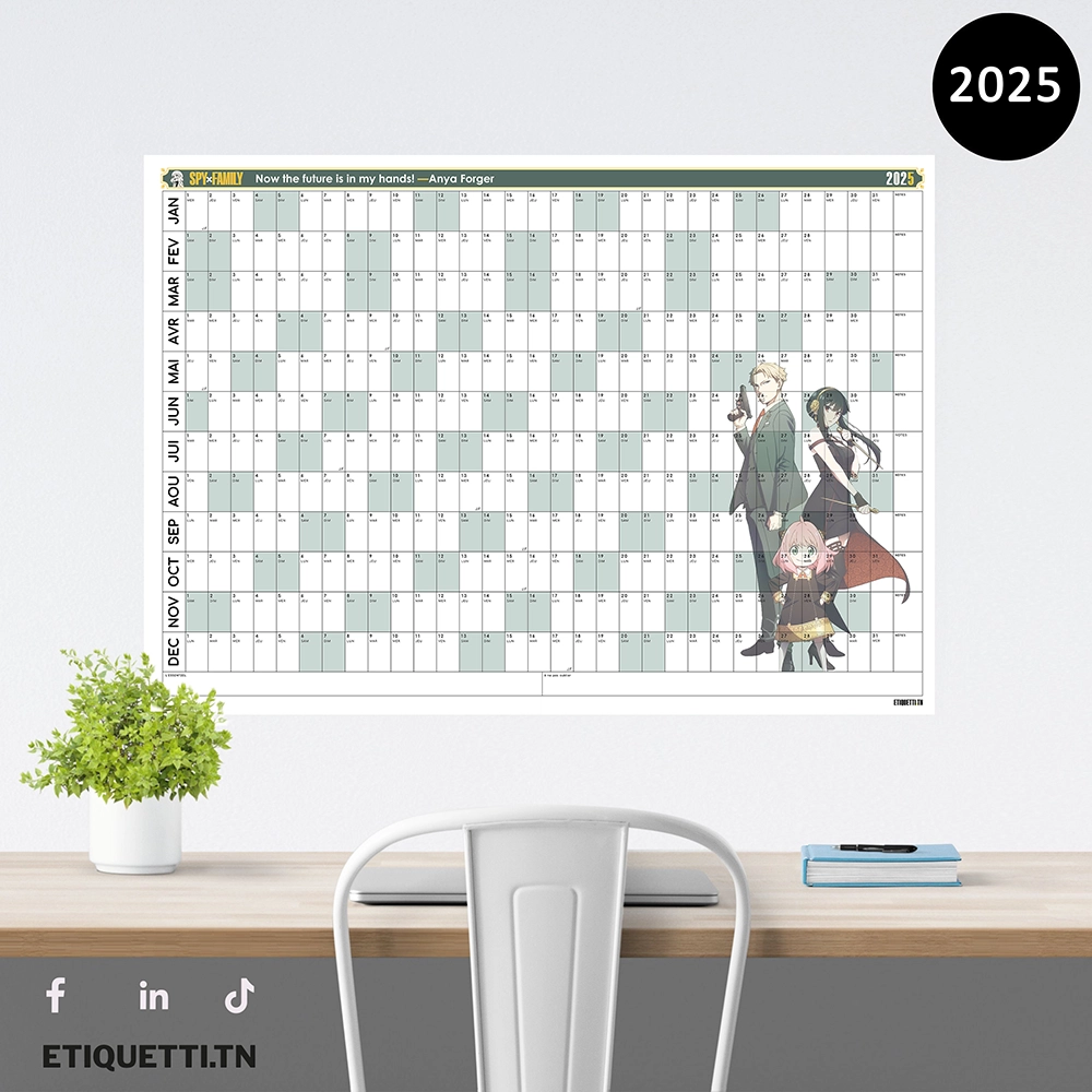 Calendrier 2025 Géant «SpyxFamily»