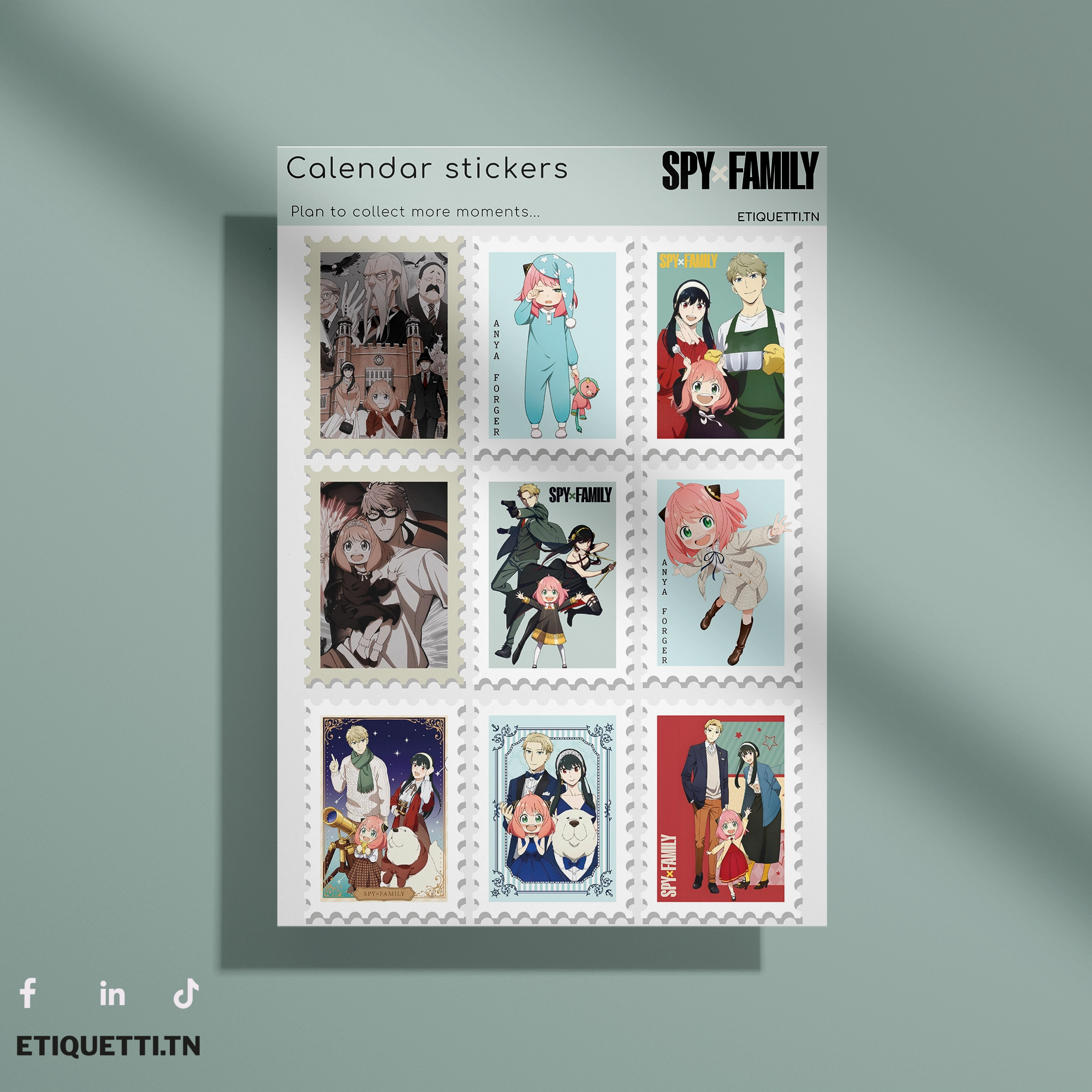 Stickers Sheet SpyxFamily – Modèle3