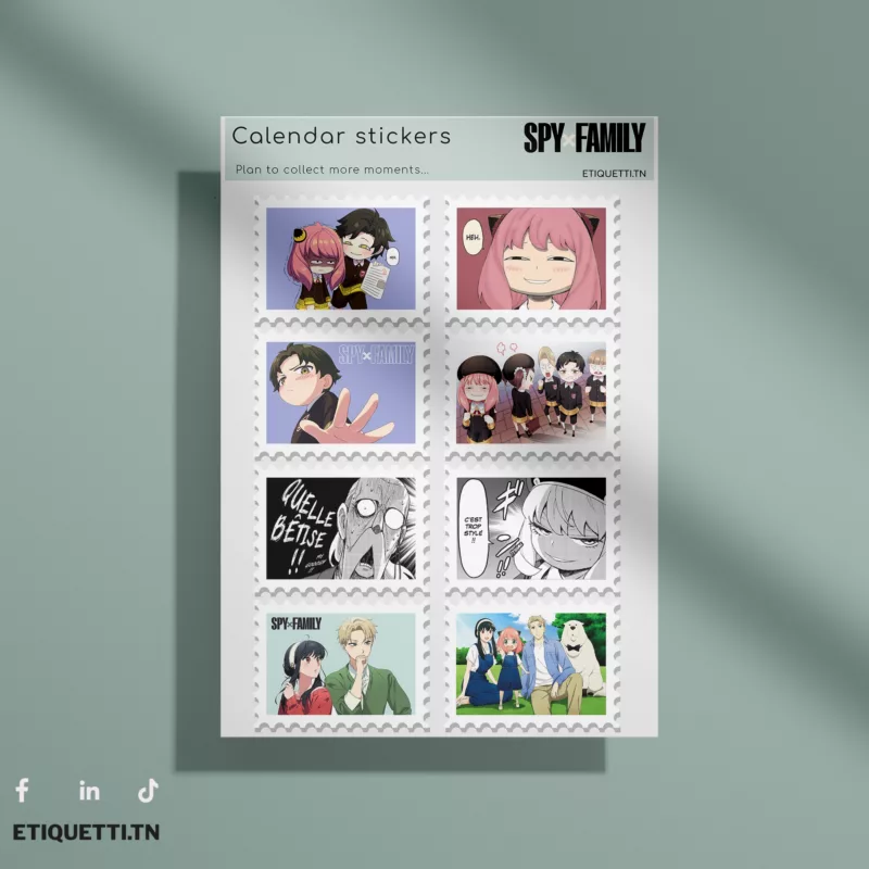 Stickers Sheet SpyxFamily - Sur PC, Tablette, Gourde, et Plus