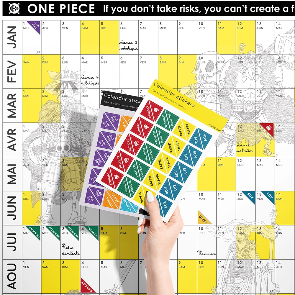 Calendar Stickers One Piece – Moments Clés de l’année