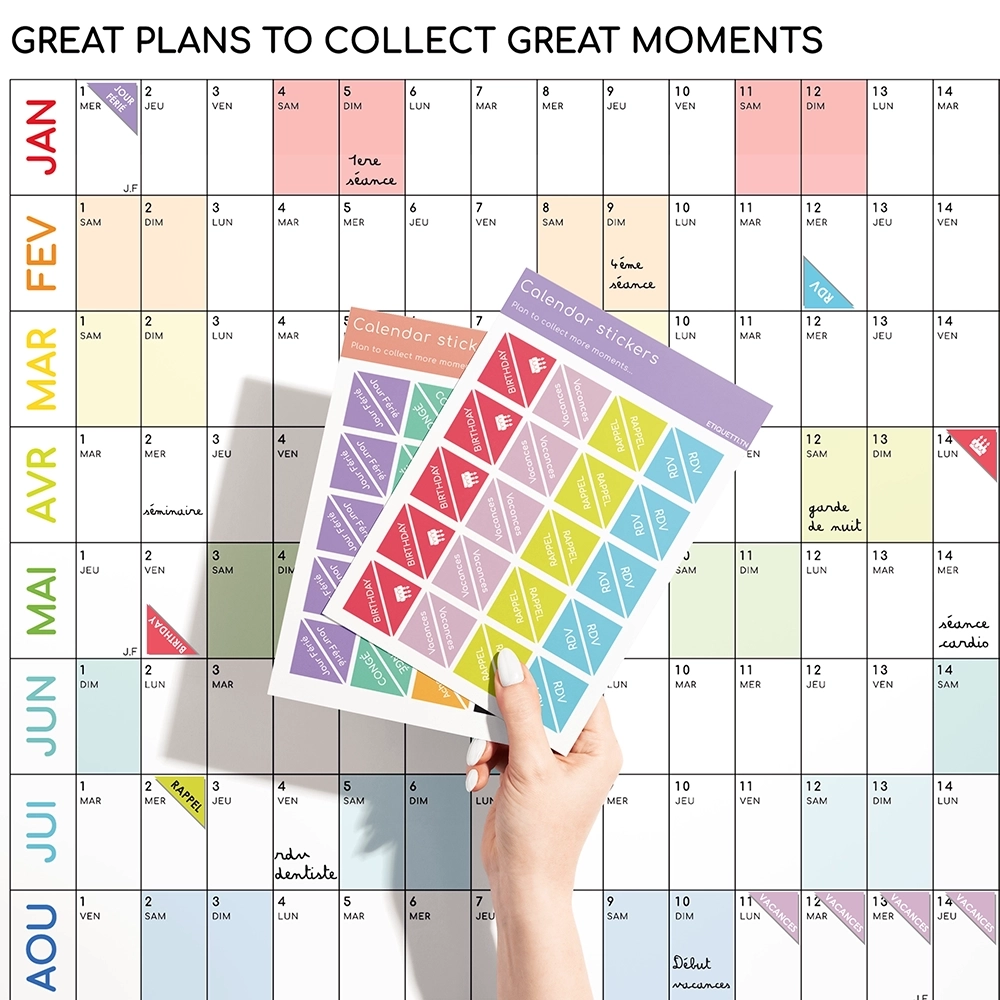 Calendar Stickers – Moments Clés | Bright