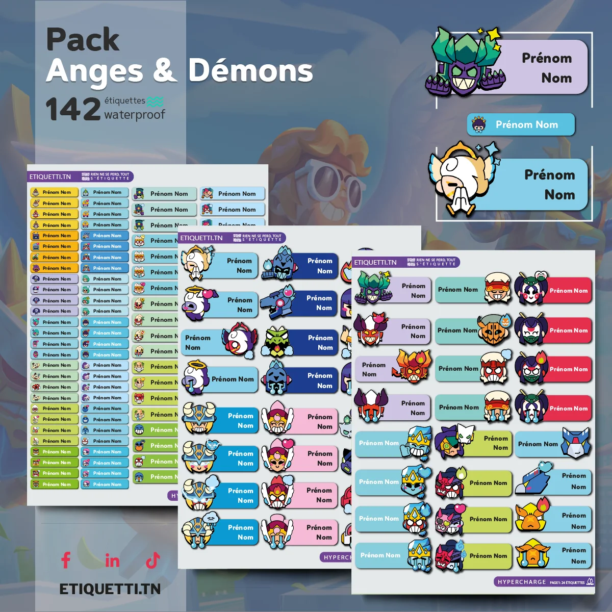Étiquettes Scolaires Brawl Stars | ANGES & DÉMONS