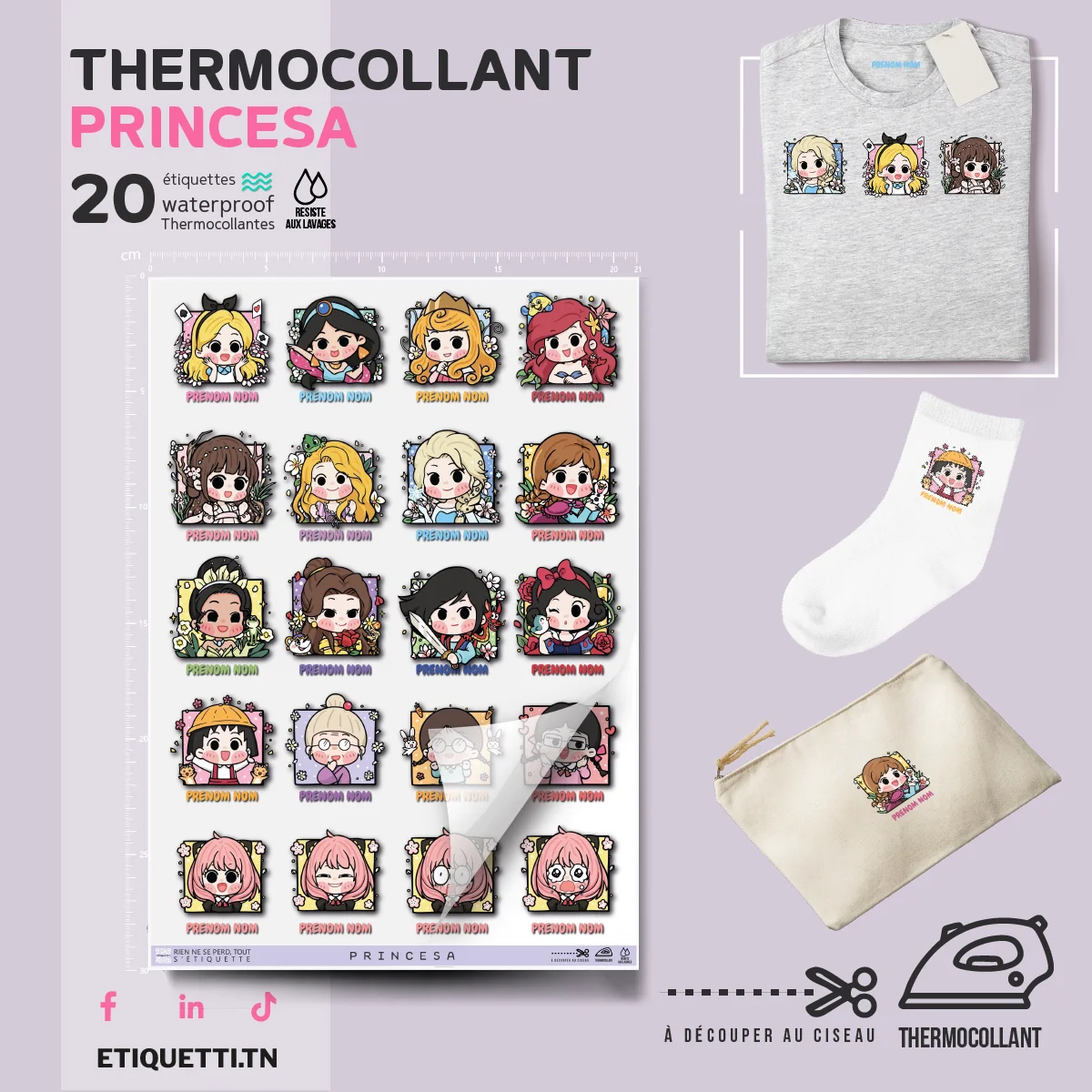 Étiquettes Thermocollantes Vêtements PRINCESA