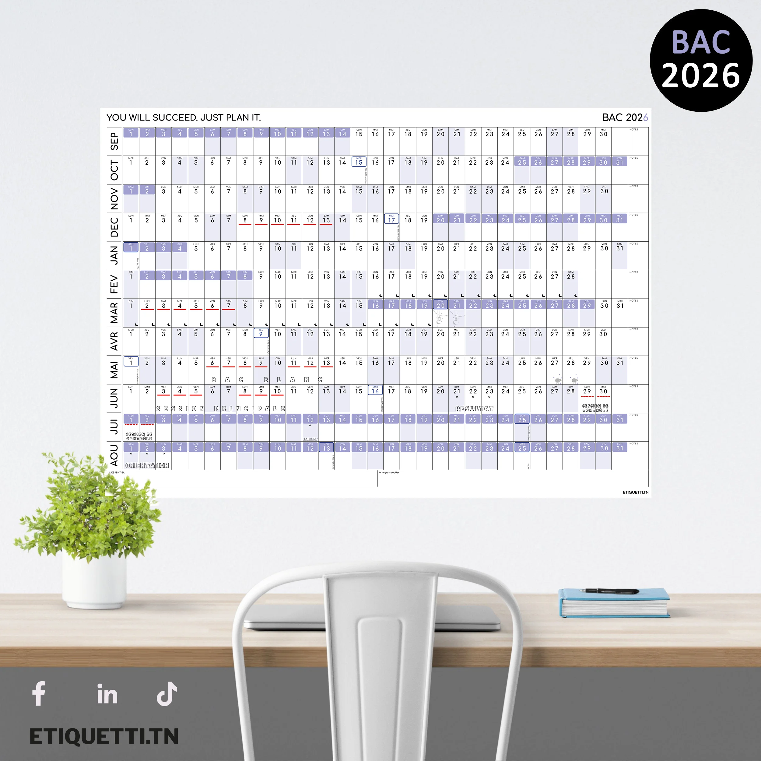 Calendrier BAC 2026 – Dates Officielles Incluses