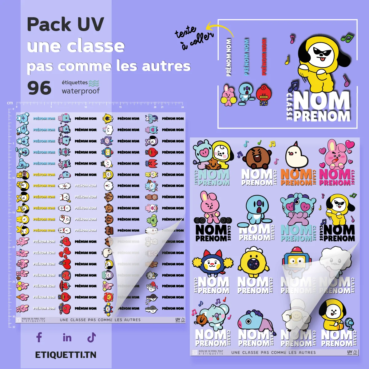 Étiquettes Scolaires — Une Classe Pas Comme les Autres